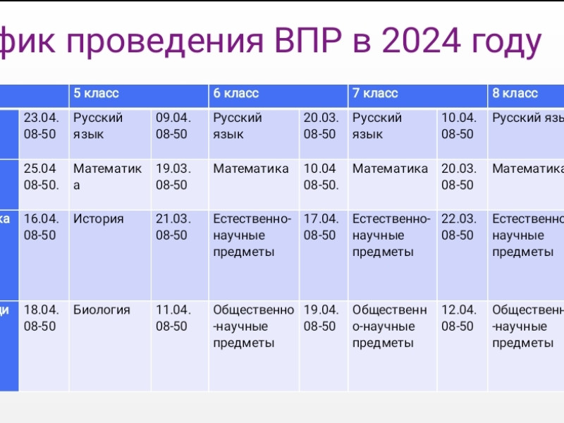 Всероссийские проверочные работы в 2024 году.